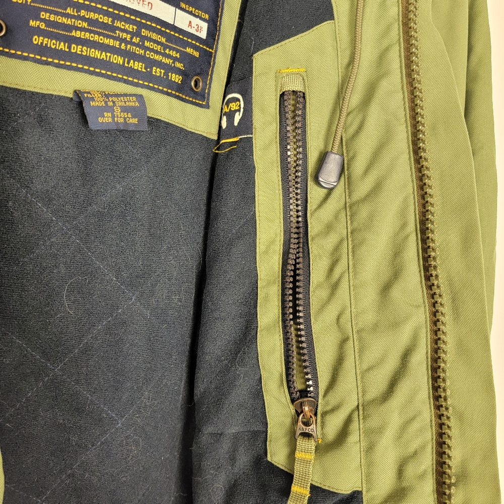 Abercrombie & Fitch Vintage Green Military Field Jacket Tactical Utility Unisex - Picture 9 of 15
